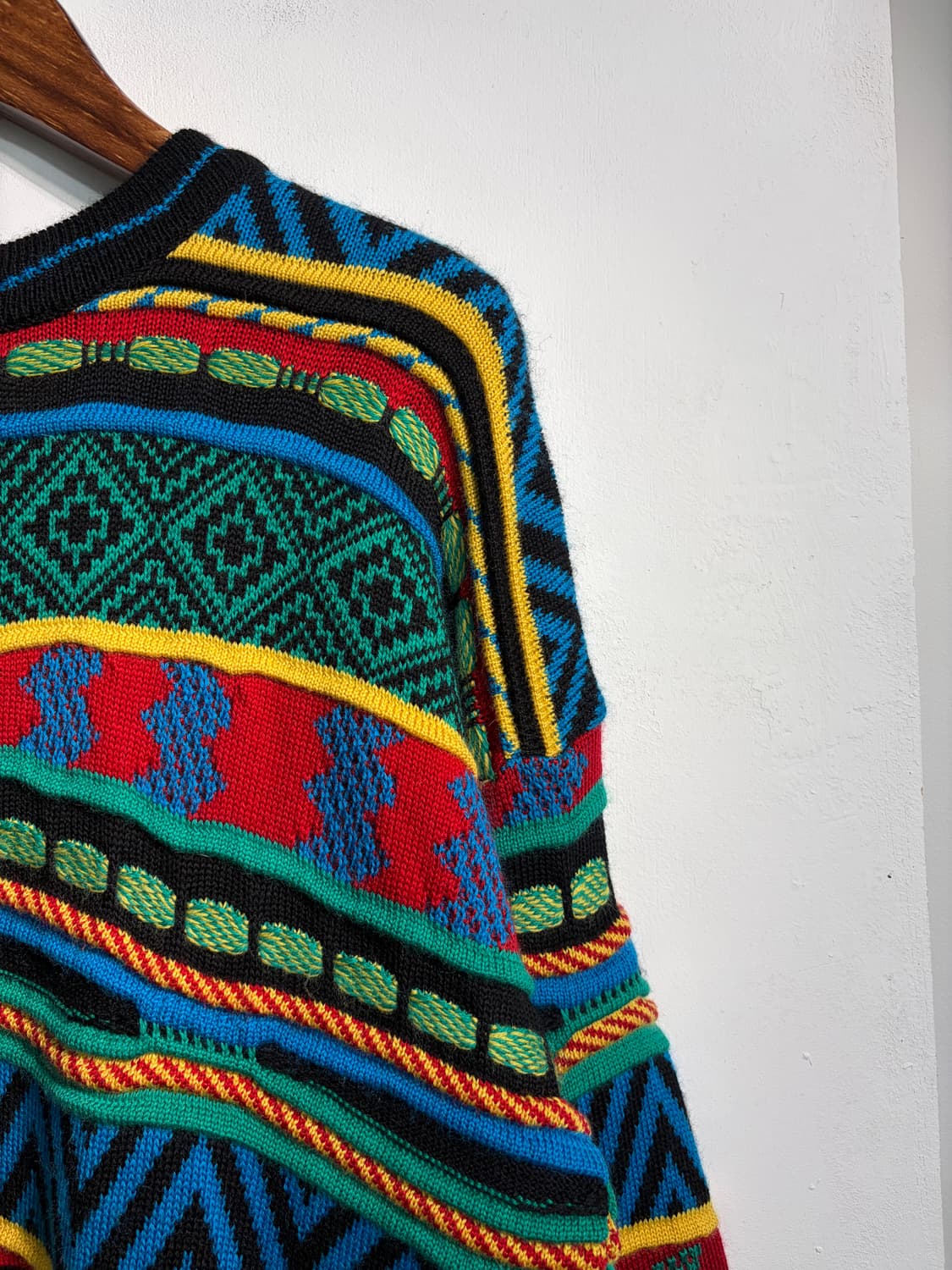 Wool 100% 3D 멀티컬러 vintage knit L 상품이미지3