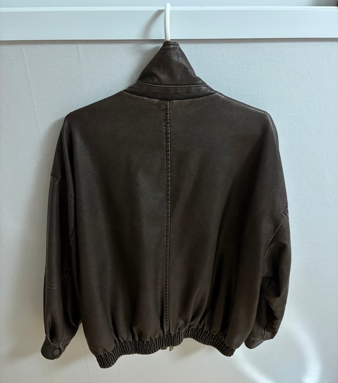 레이디 볼륨  VINTAGE COATING LEATHER JACKET 상품이미지5