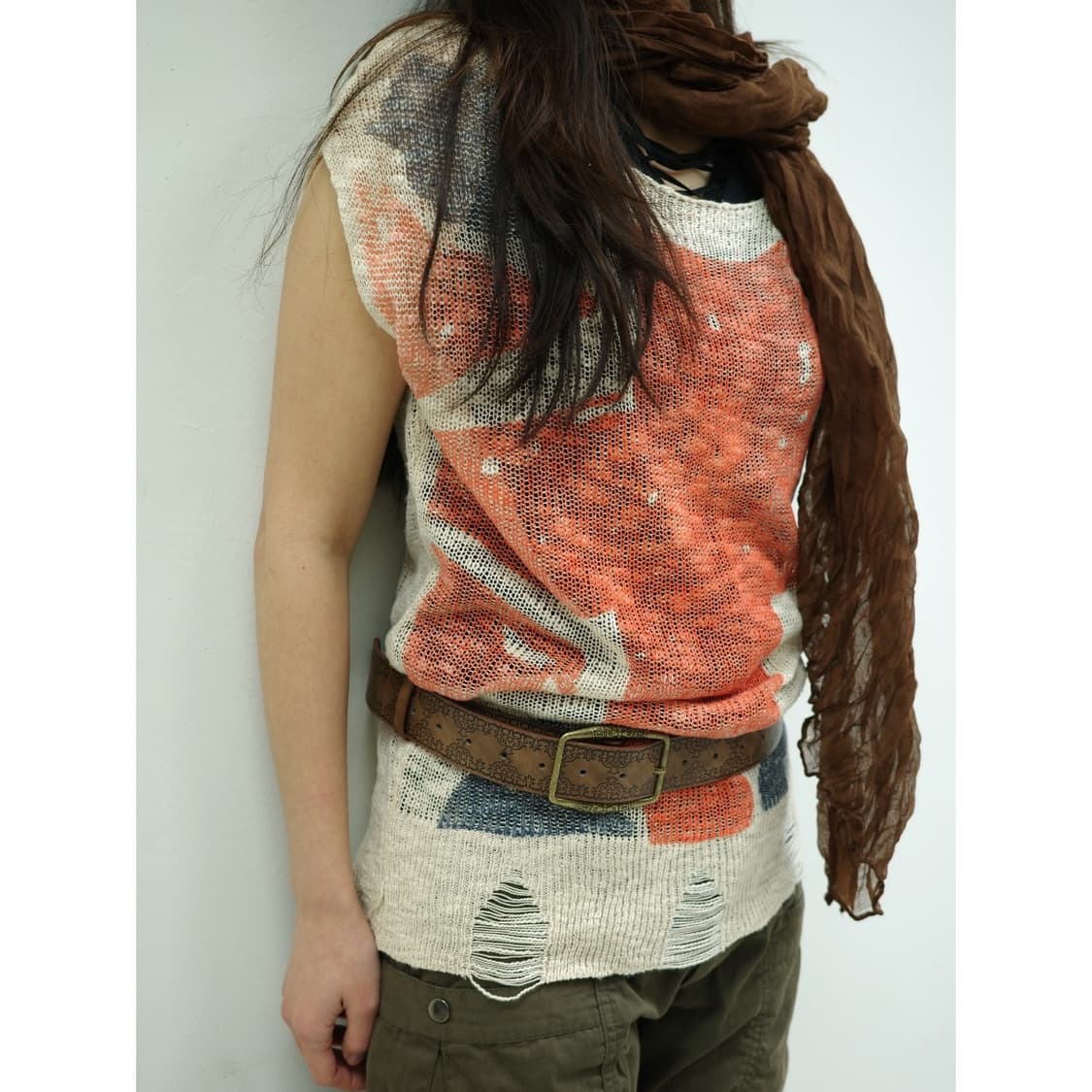 빈티지 락시크 그런지 니트 베스트 상품이미지1