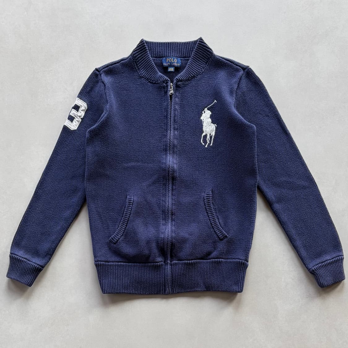 [S]폴로 랄프로렌 빅포니 코튼 니트 집업 상품이미지3