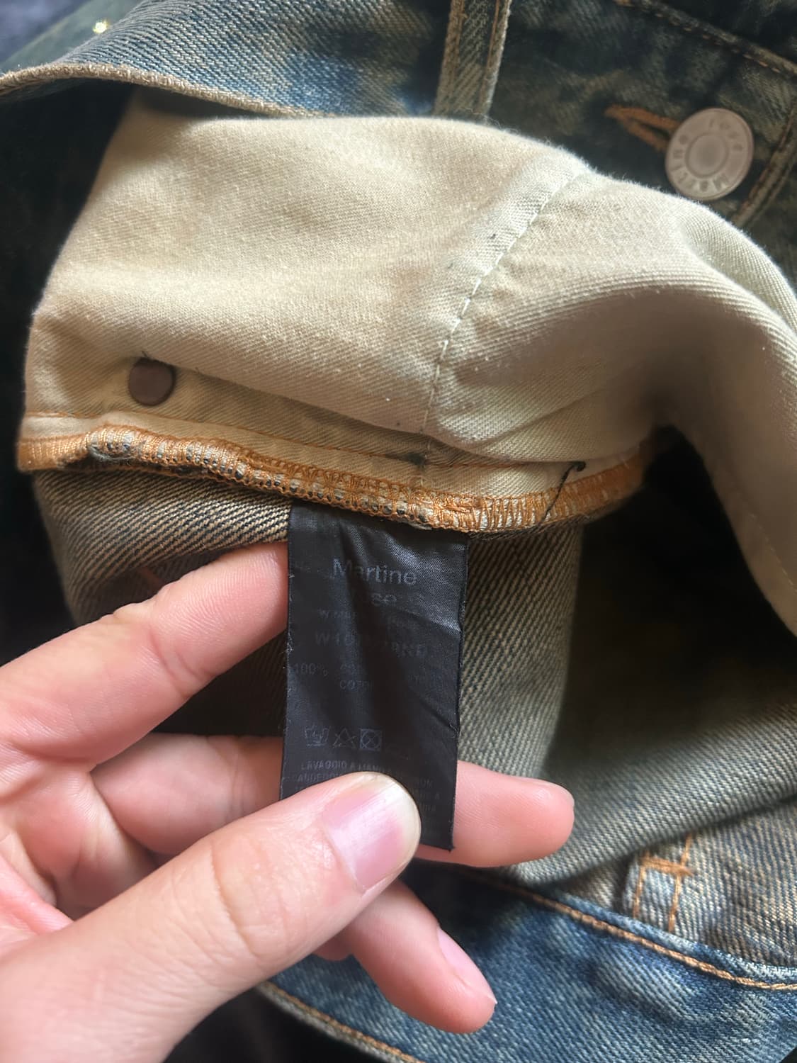 마틴로즈 21ss 스터드 라인스톤 데님 팬츠 상품이미지7