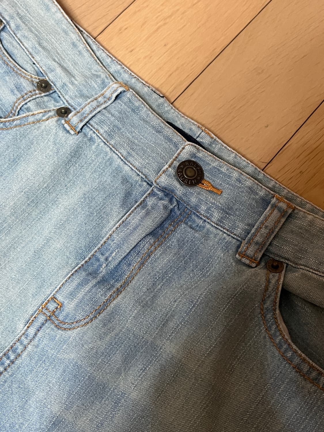 폴로 랄프로렌 빈티지 데님 캉캉 롱스커트 청치마 상품이미지3