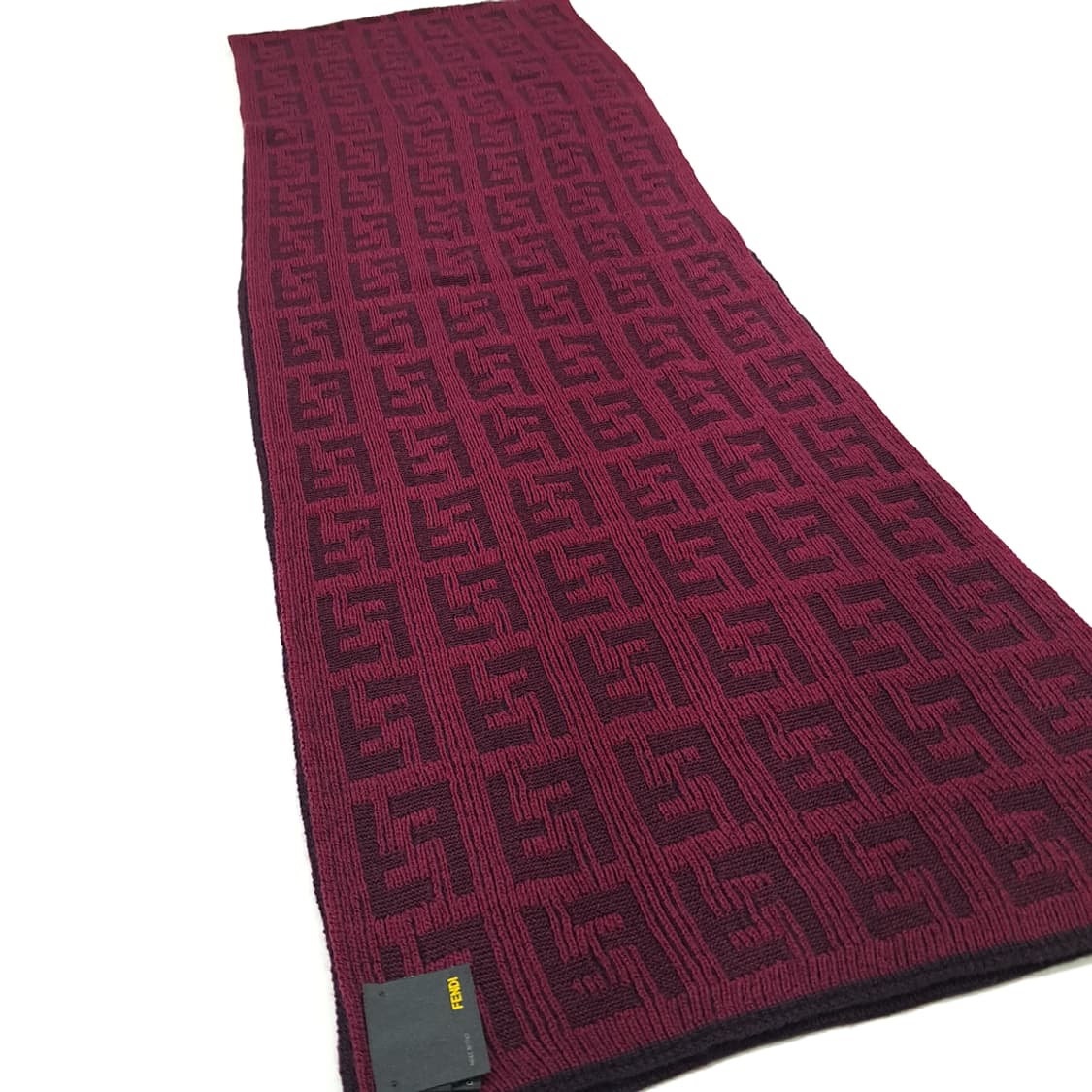 MX169 펜디 FF 모노그램 버건디 울 목도리 머플러 상품이미지3