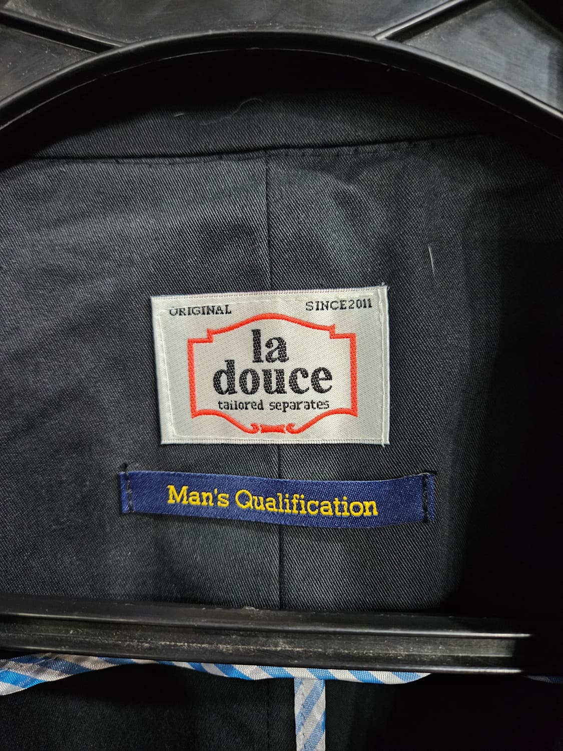 la douce 블랙차콜 남성 슬림핏 100 롱코트 상품이미지3