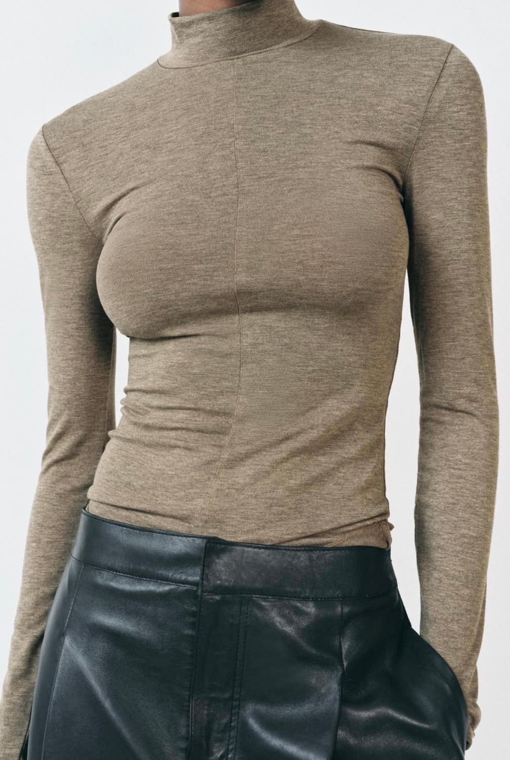 ZARA 자라 하이넥 티셔츠, 자라 폴라티, 자라 목폴라 티셔츠 상품이미지4