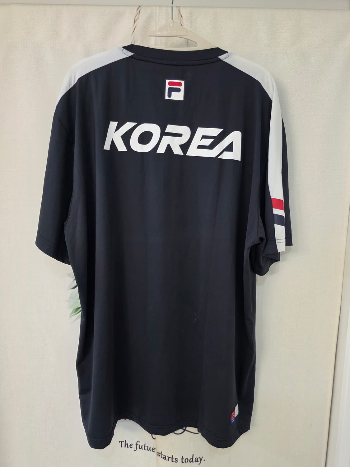 4XL)휠라 FILA 검정색 반팔 국가대표 팀코리아 티셔츠 상품이미지2
