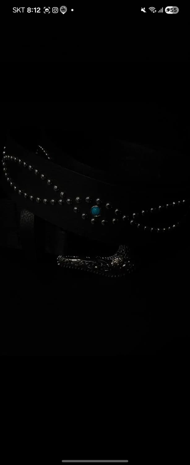 빈티지 웨스턴 스터드 벨트 새상품 상품이미지3