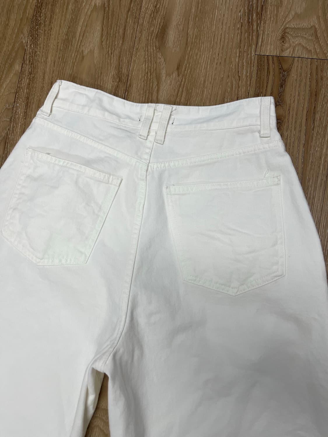 올라이츠 화이트 와이드 청바지 28 상품이미지2