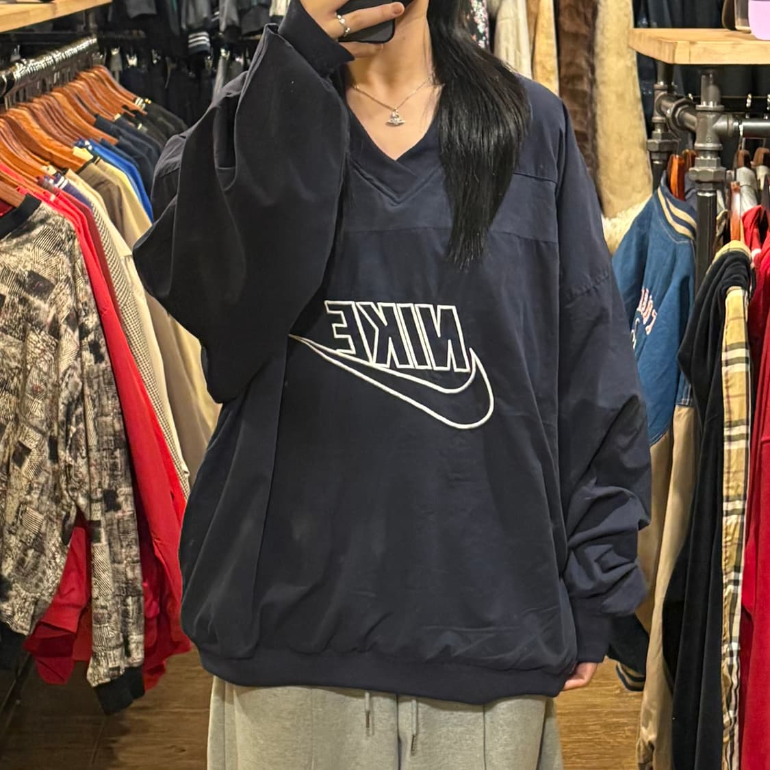 [HI] Nike 나이키 빅로고 웜업 네이비 상품이미지2