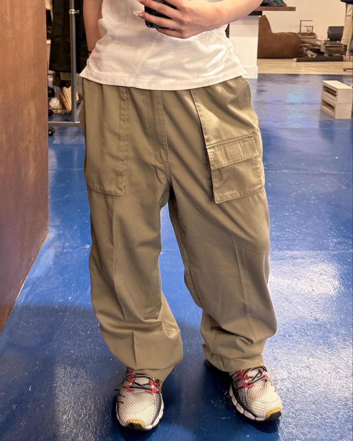 2000s Adidas 아디다스 카키 바지 상품이미지2