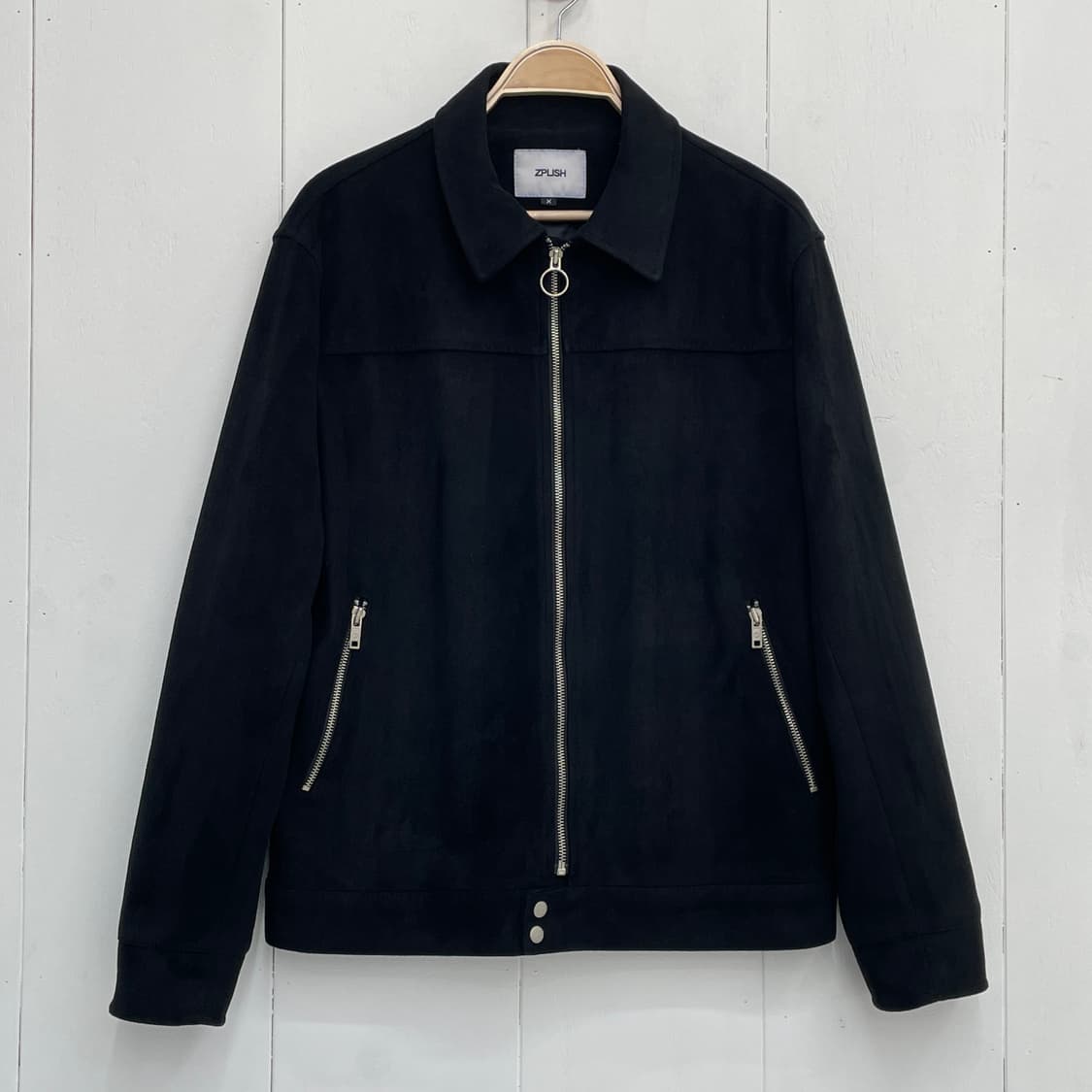 지플리시(ZPLISH) 미니멀 스웨이드 블루종 자켓 상품이미지2