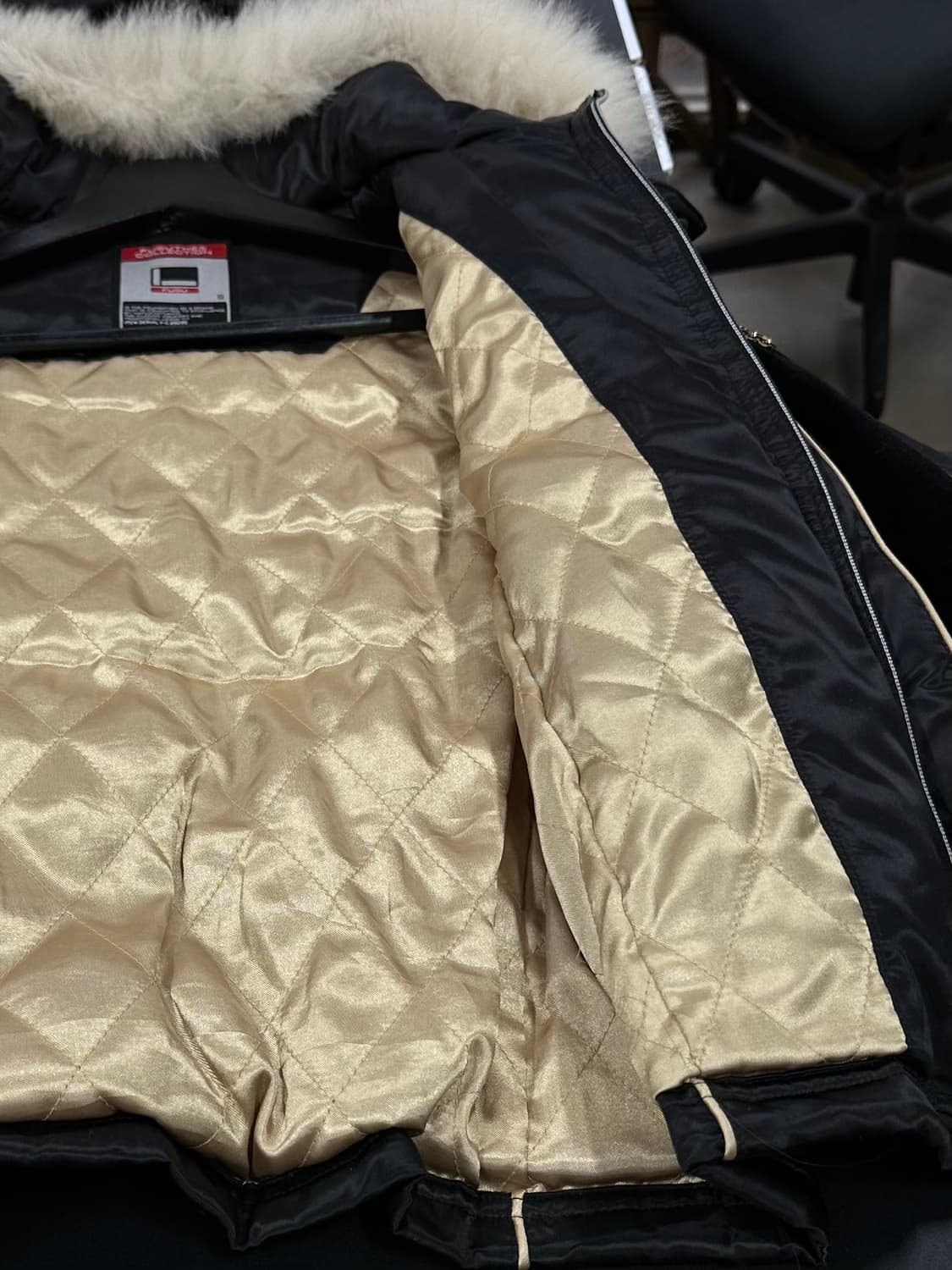 후부 퍼후드 골드체인 갸루 투웨이 패디드 점퍼 상품이미지5