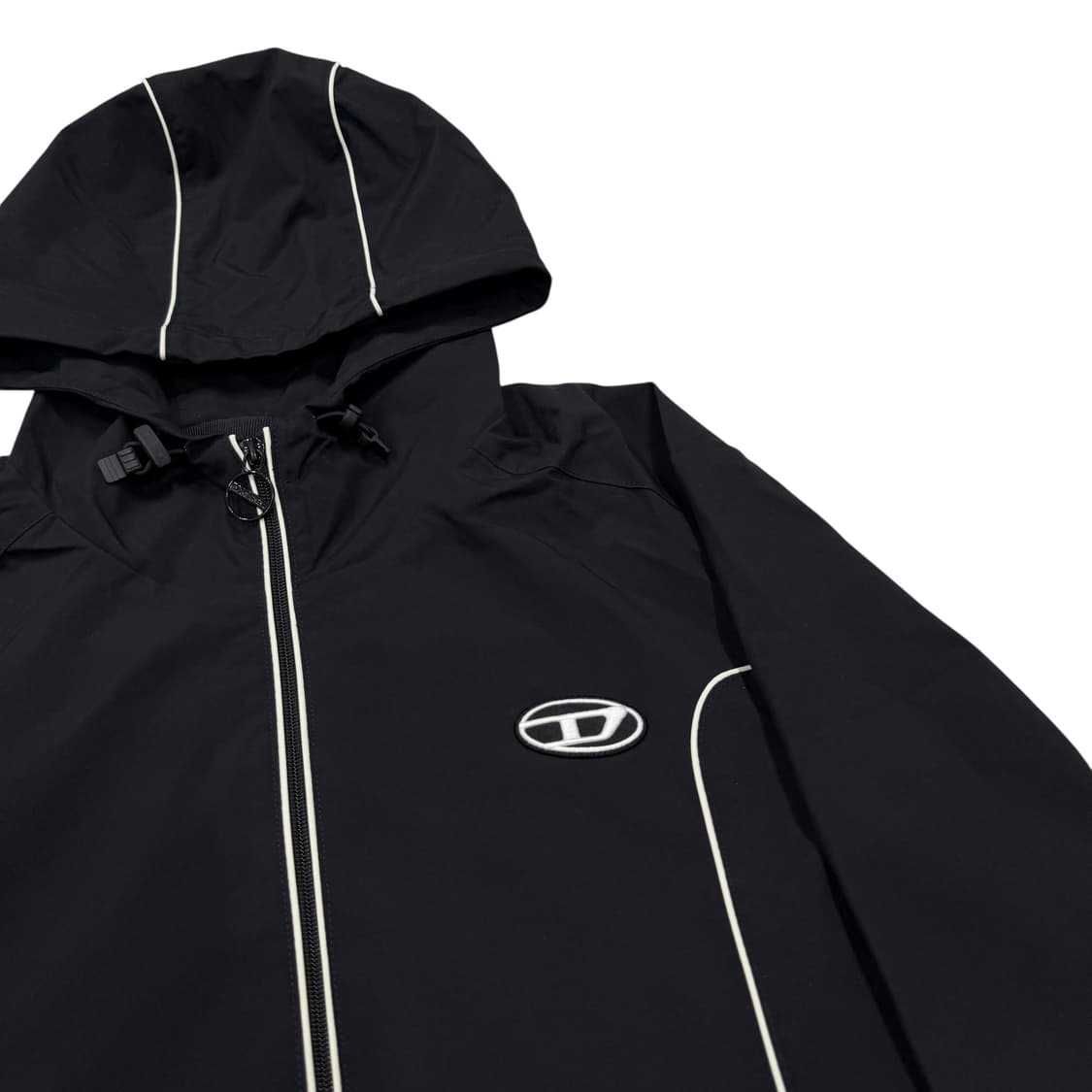 디젤 J 하이브스 콘트라스트 파이핑 윈드브레이커 블랙 L 상품이미지2