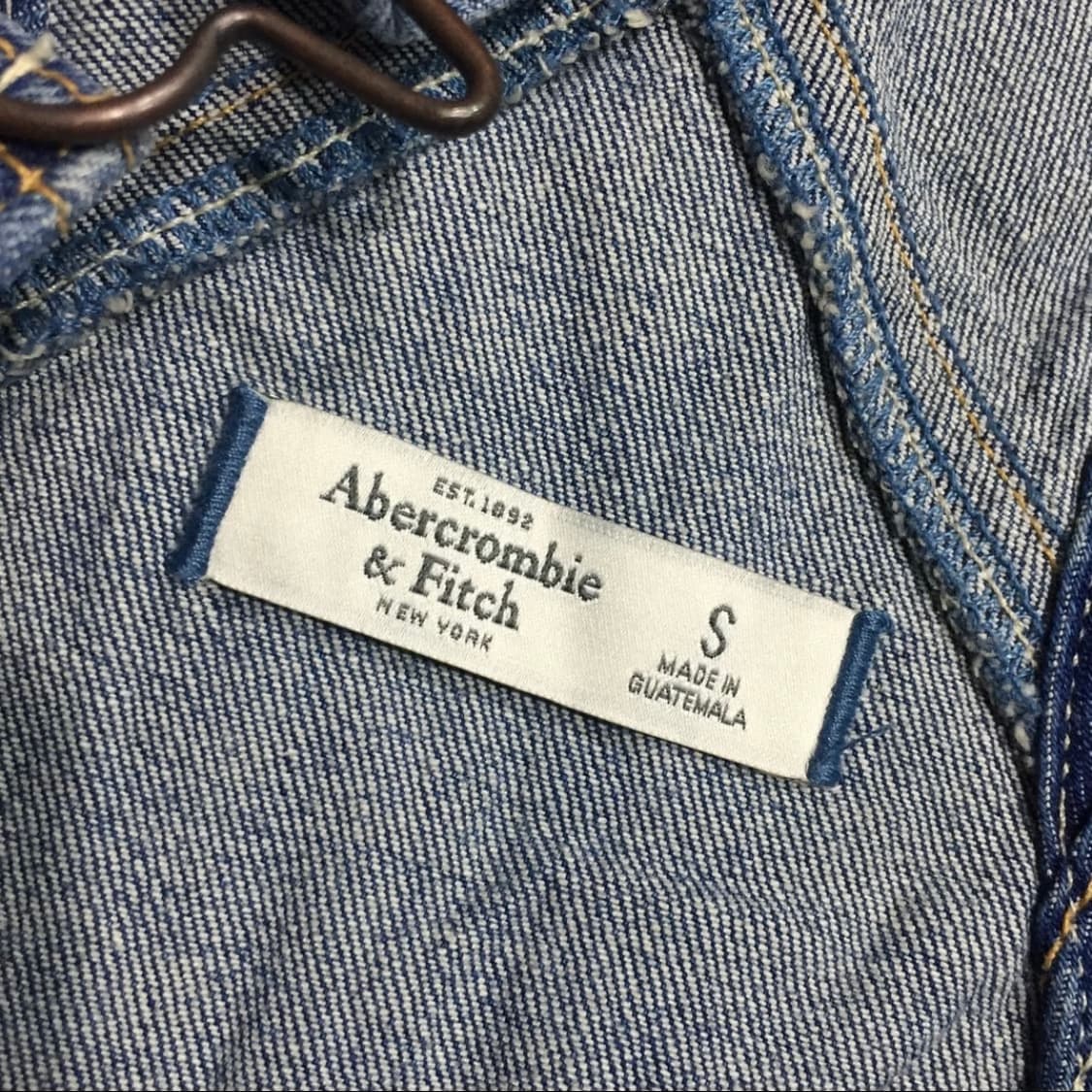 Abercrombie 아베크롬비 오버롤 데님 멜빵 숏팬츠 상품이미지3