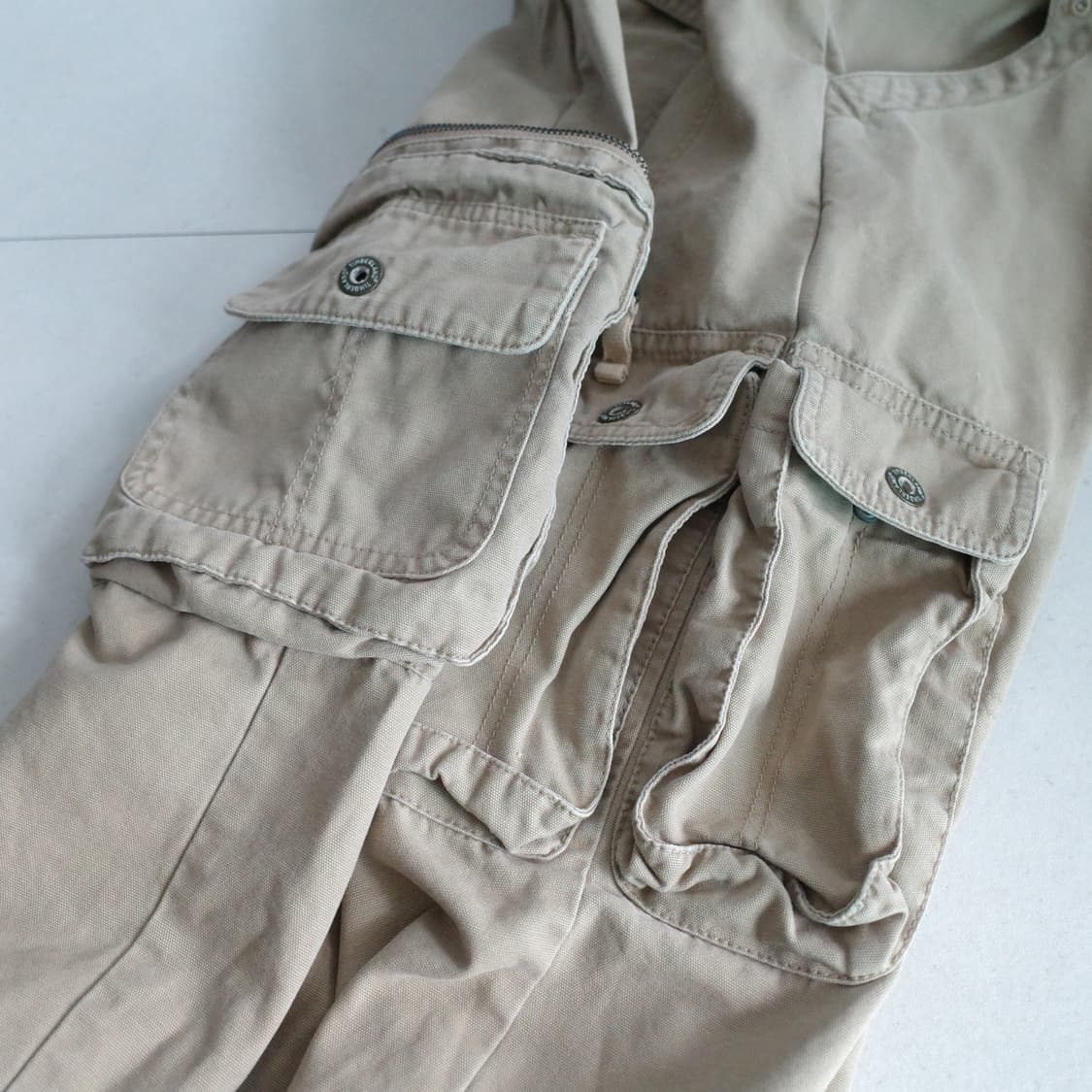 90s 팀버랜드 오리지널 카고 팬츠 베이지 와이드 36/32 세탁완료 상품이미지9