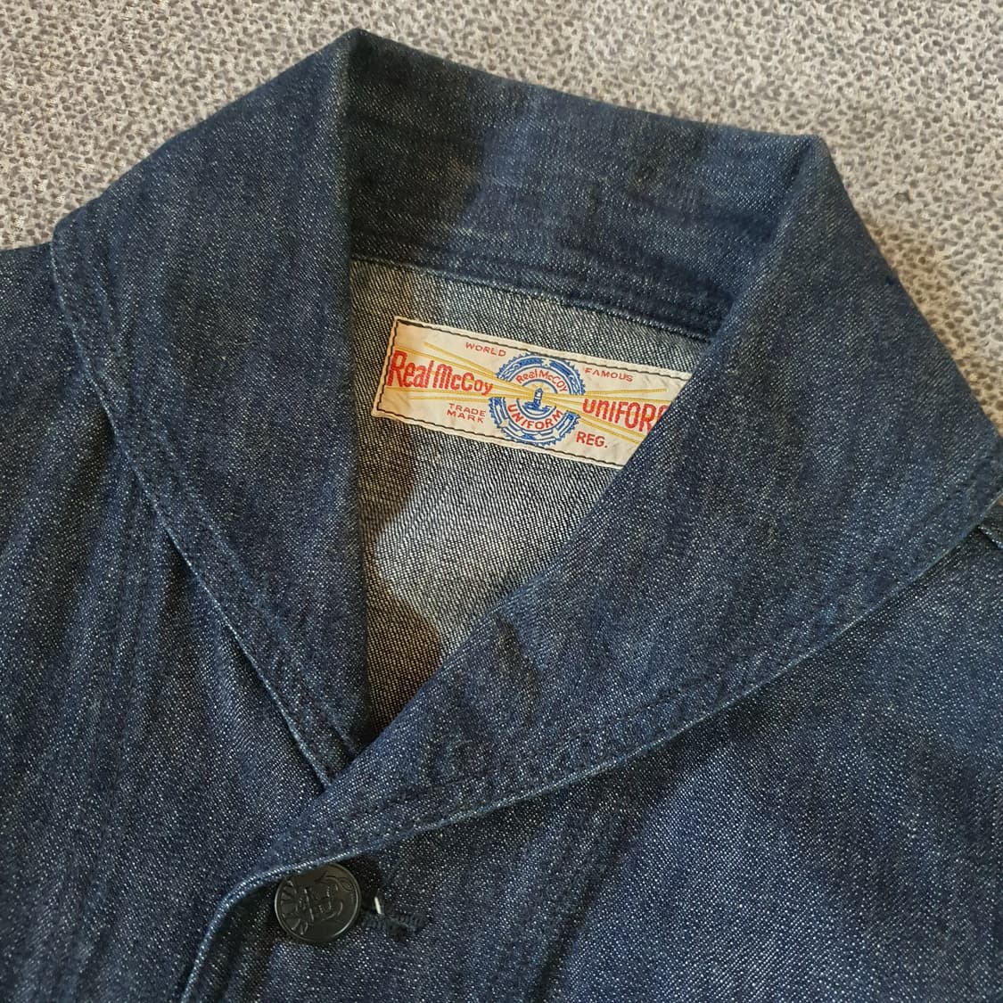 리얼맥코 USN 데님 숄 칼라 던가리 점퍼 상품이미지4