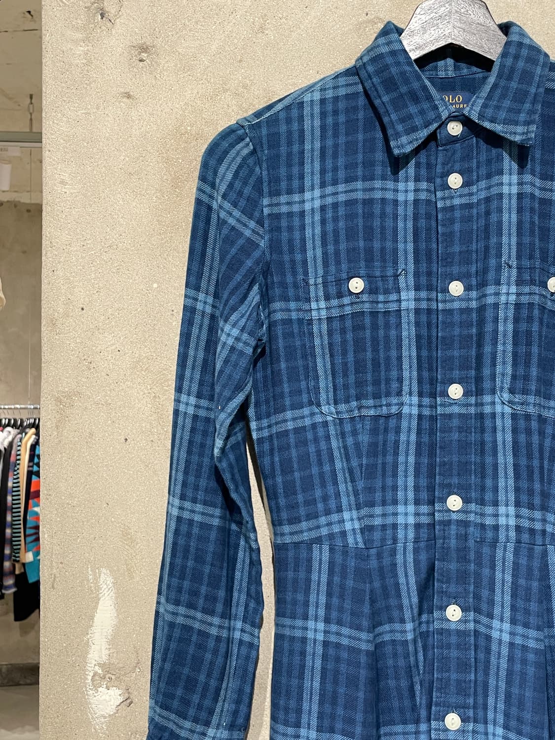 폴로 랄프로렌 블루 트윈 포켓 플레어 롱 원피스 상품이미지2