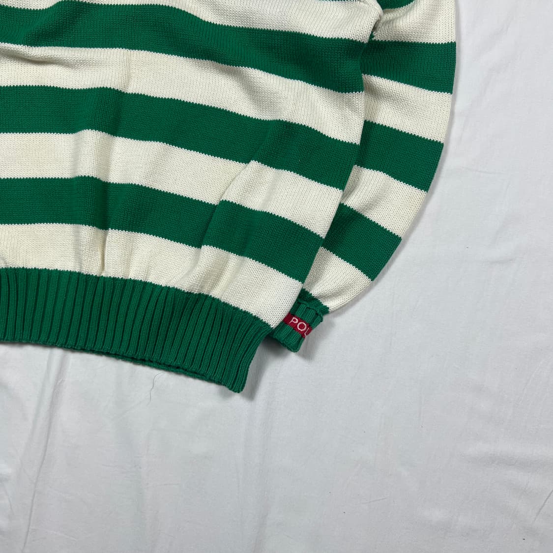 90‘s 폴로랄프로렌 polo 스펠아웃 스트라이프 니트 스웨터 상품이미지4