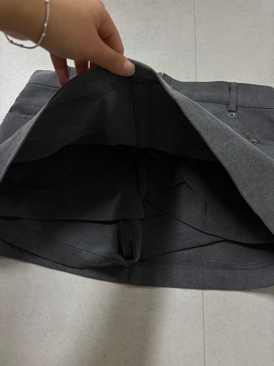 아워캐비넷 치마 그레이 m 상품이미지2