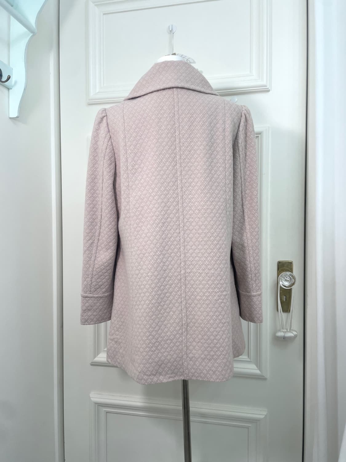 sheer pink flower jacquard basic wool co 상품이미지2