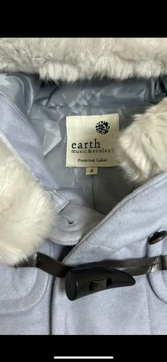 어스뮤직 퍼 후드 더플 코트 떡코 상품이미지3