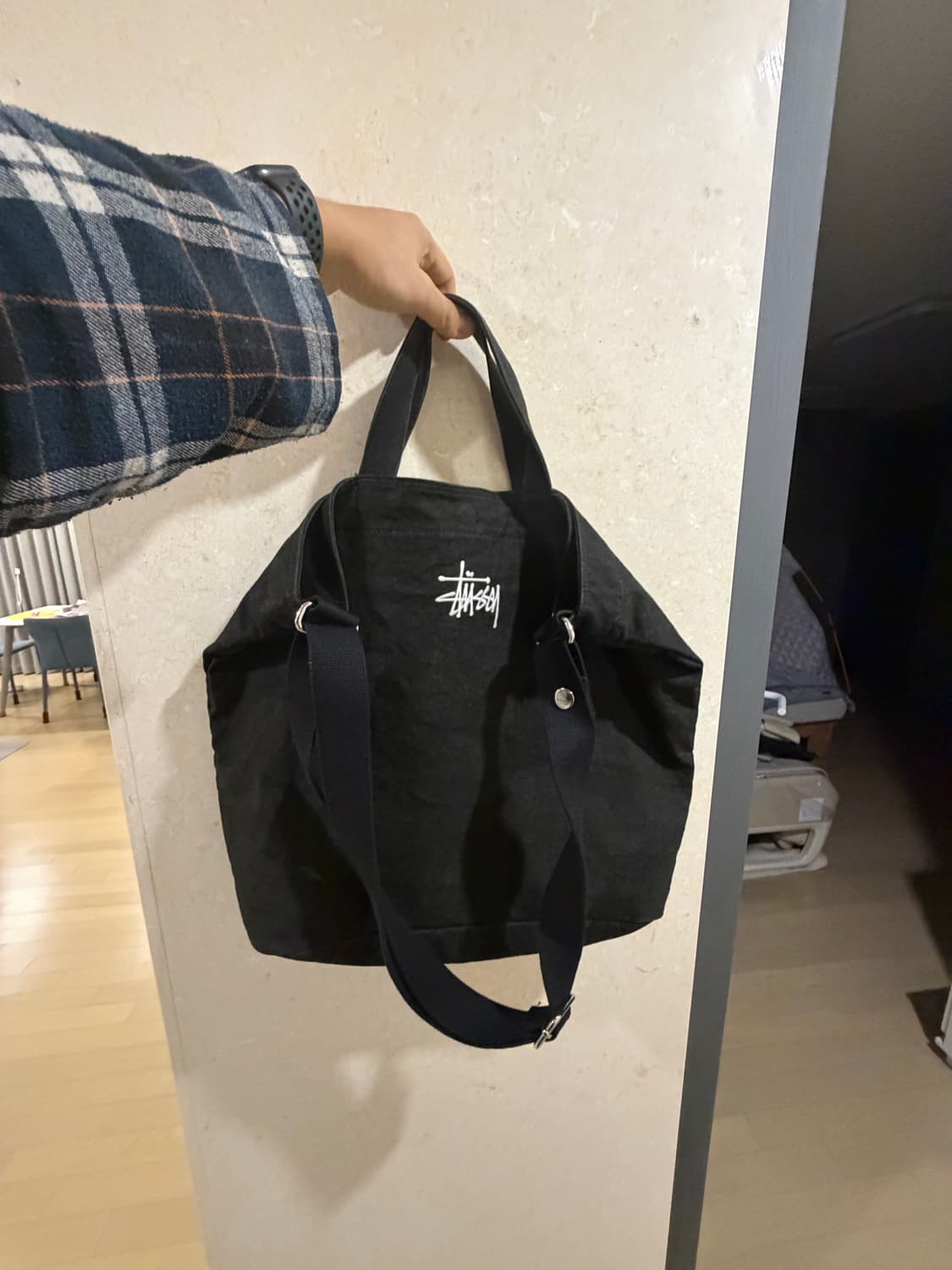 스투시 도트백 워시드 블랙 크로스바디 상품이미지1