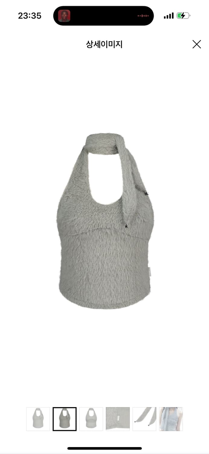 [오호스] Muffler Knit Halter Top / Grey 상품이미지2