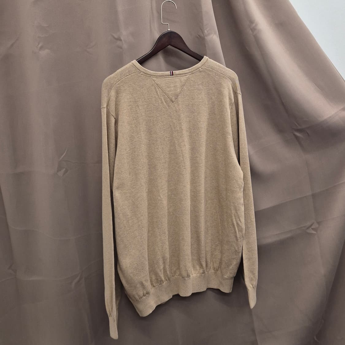 타미힐피거 브이넥 니트 베이지 XL 상품이미지3