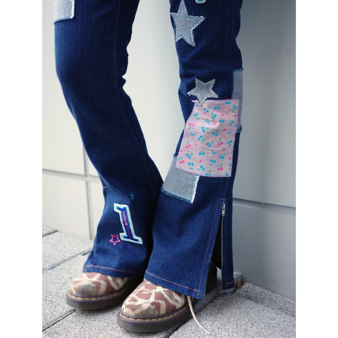빈티지 키치 부츠컷 데님 팬츠 상품이미지1