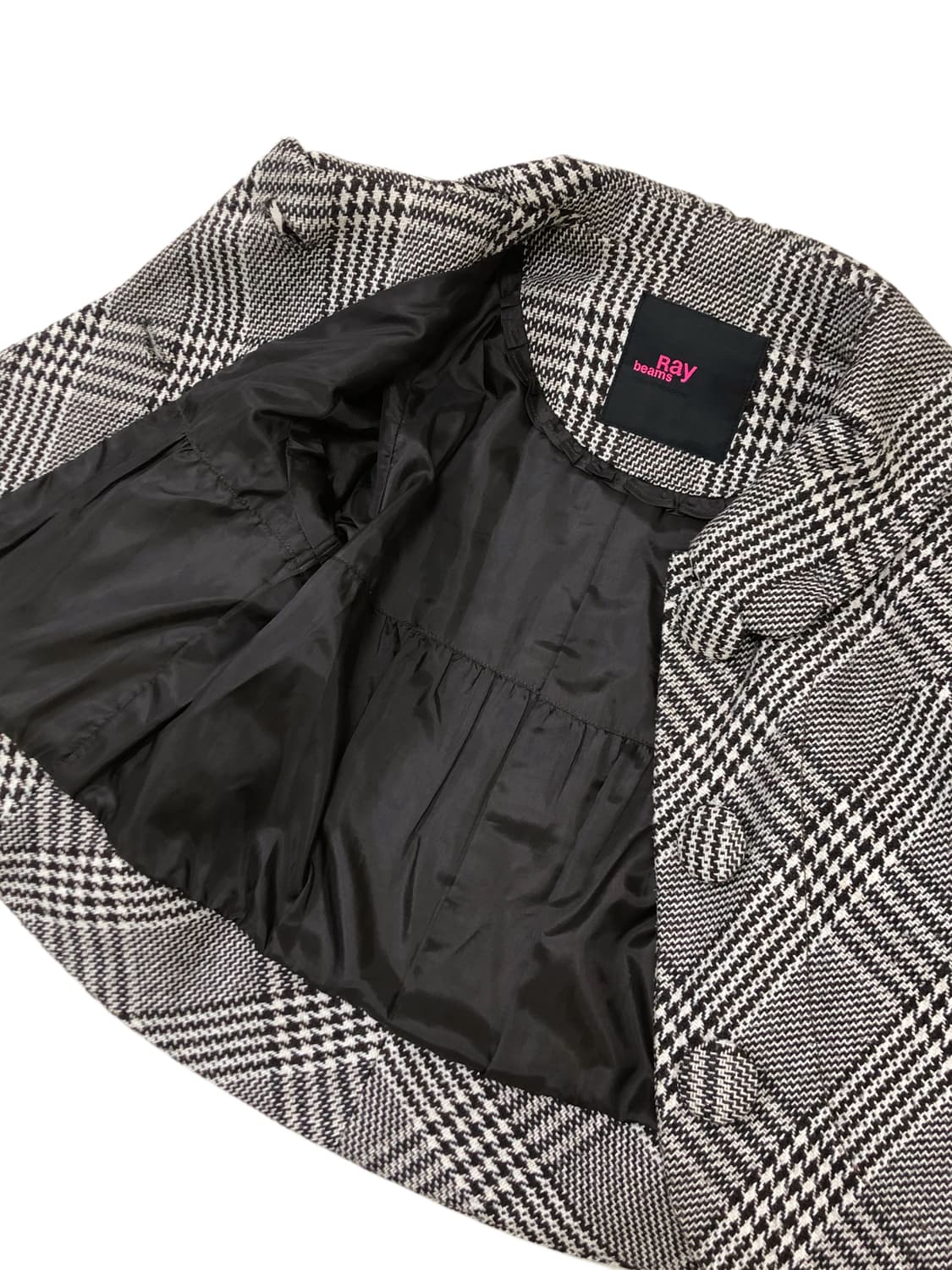 레이빔즈 체크 숏 코트 상품이미지10