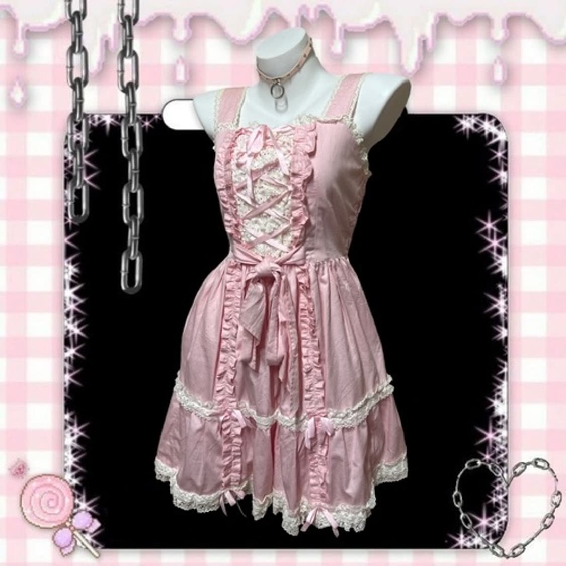 Angelic pretty momoco pink ribbon lolita 상품이미지6