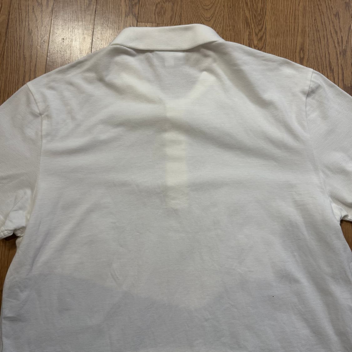 라코스테 화이트 피케 폴로 셔츠 상품이미지5