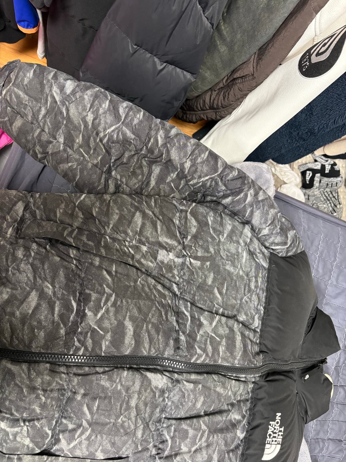 노스페이스 화이트 라벨 노벨티 눕시 다운 자켓 그레이 M 상품이미지2