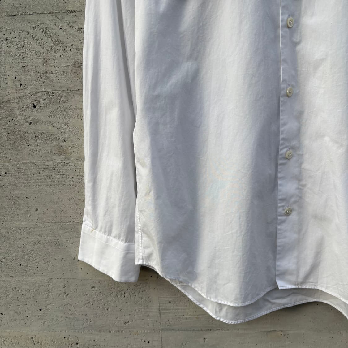 꼼데가르송 트리콧 러플 디테일 화이트 셔츠 상품이미지3