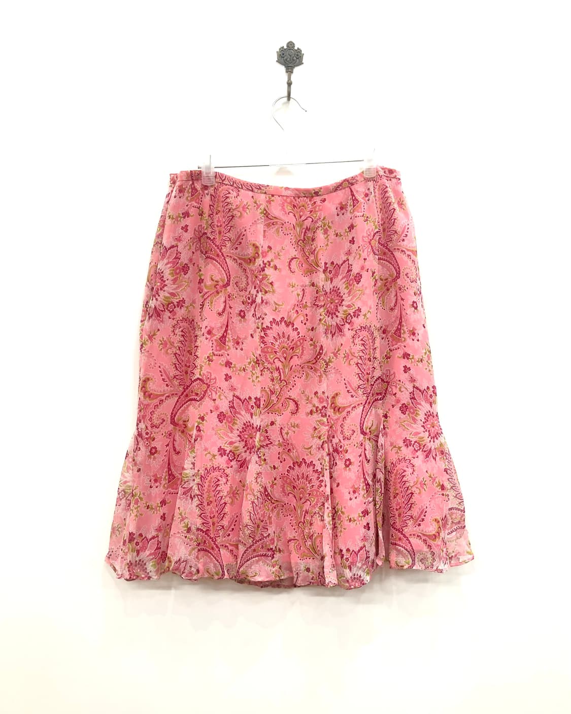 pink oriental paisley pattern midi skirt 상품이미지4