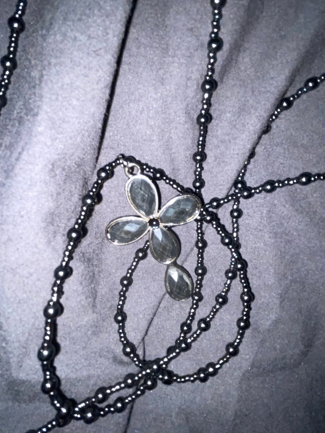 십자가 큐빅 롱 목걸이✝️ 상품이미지1