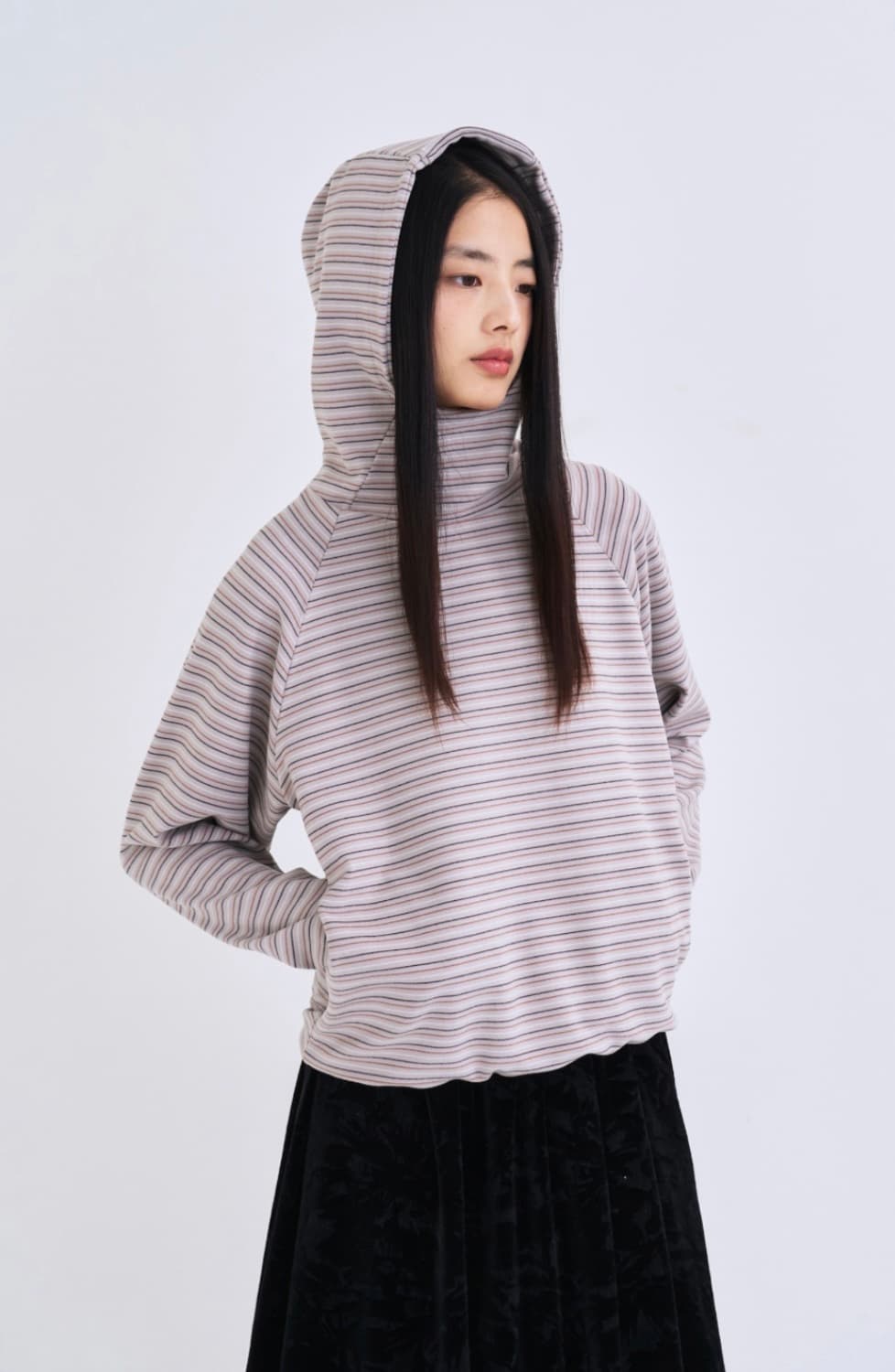 [포코포스카] HIGH NECK TAPE HOODIE 상품이미지1