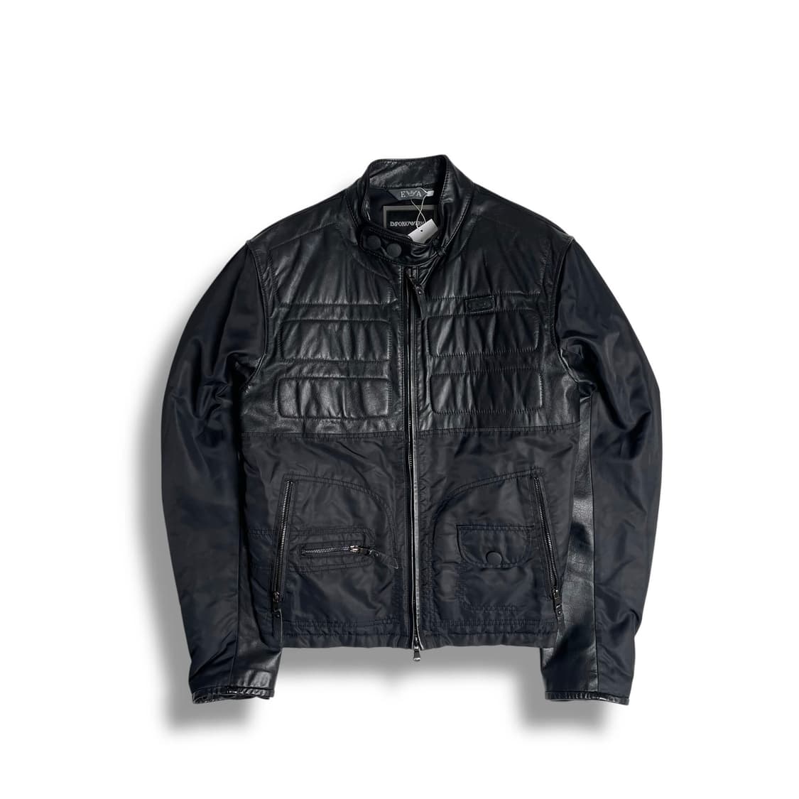 Emporio armani 레더 블럭 자켓 상품이미지1