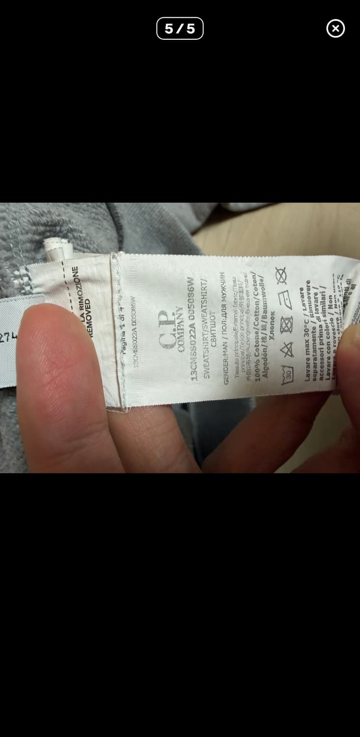 CP company 맨투맨 그레이 22FW 상품이미지5