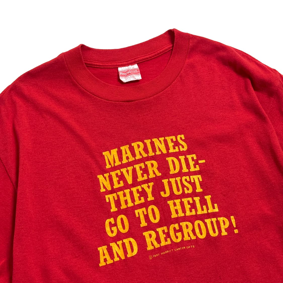 데드스탁 80s Marines Never Die 싱글 스티치 티셔츠 상품이미지3