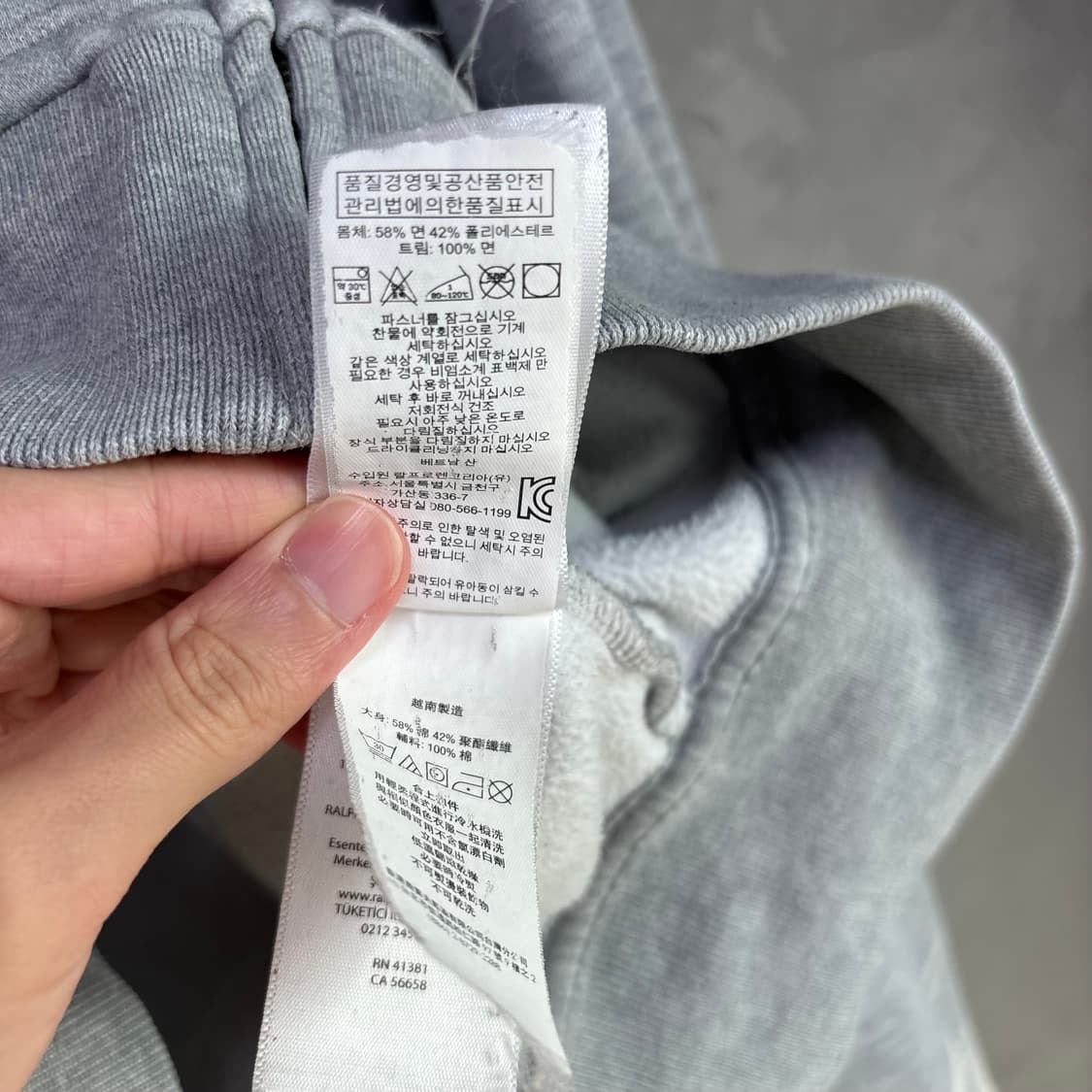 폴로 랄프로렌 빅포니 성조기 후드집업 그레이 상품이미지3