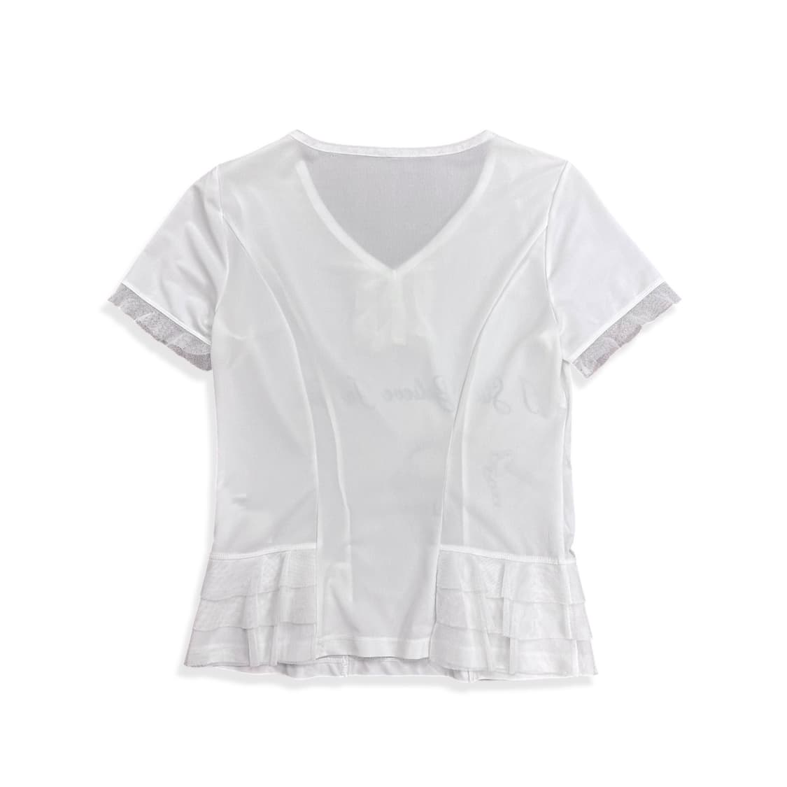 Padlock Printing Seethrough Girlish Top 상품이미지5