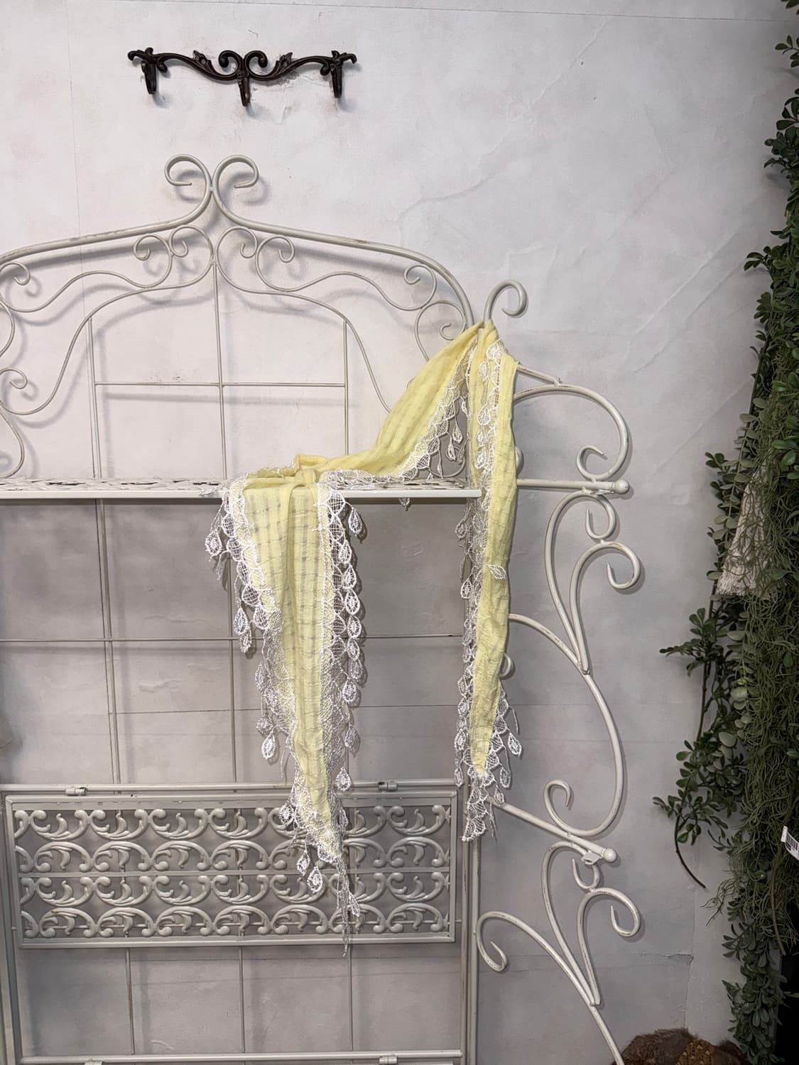 Lemon ethnic lace cotton scarf 상품이미지1