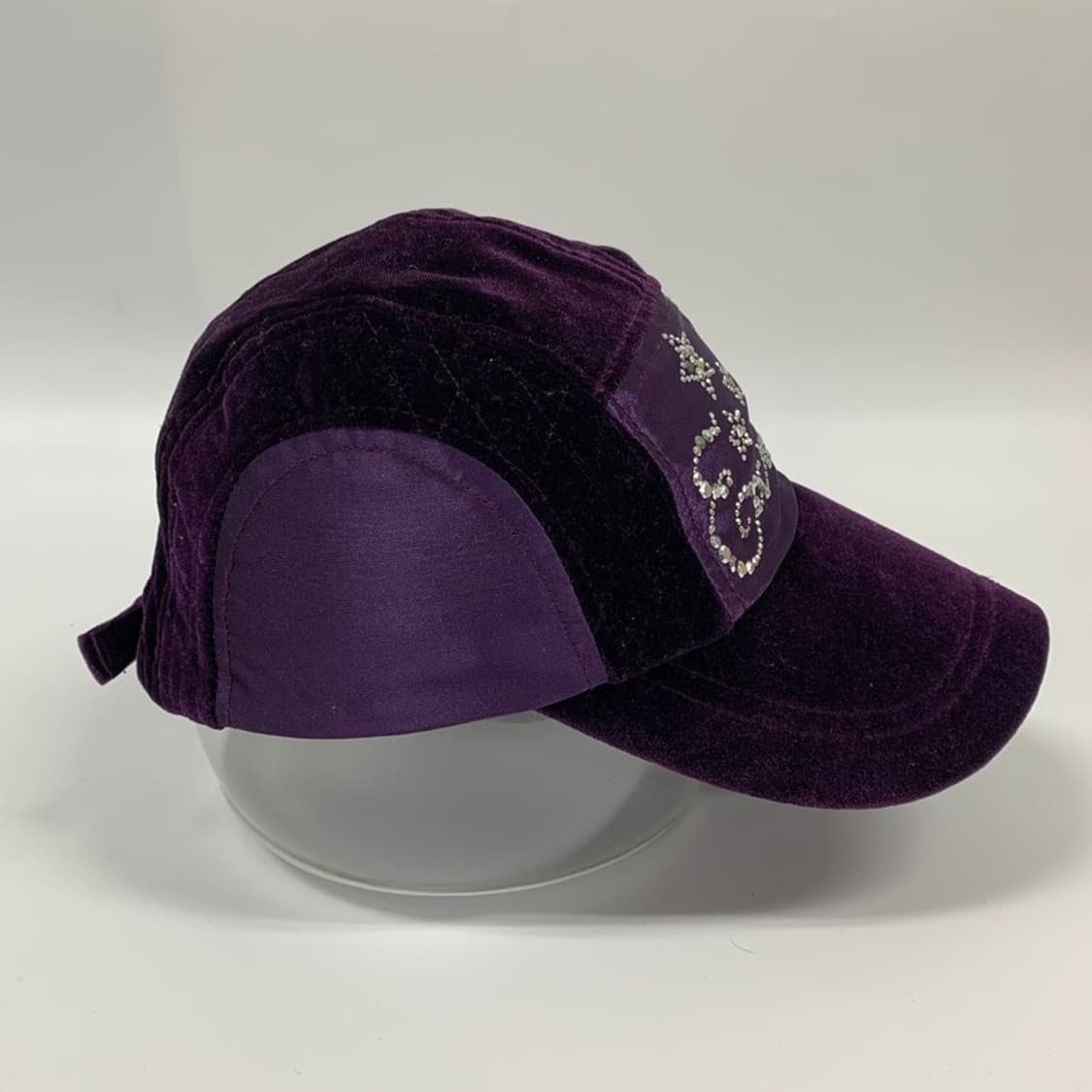 EXR 빈티지 퍼플 벨벳 큐빅 캡 상품이미지3