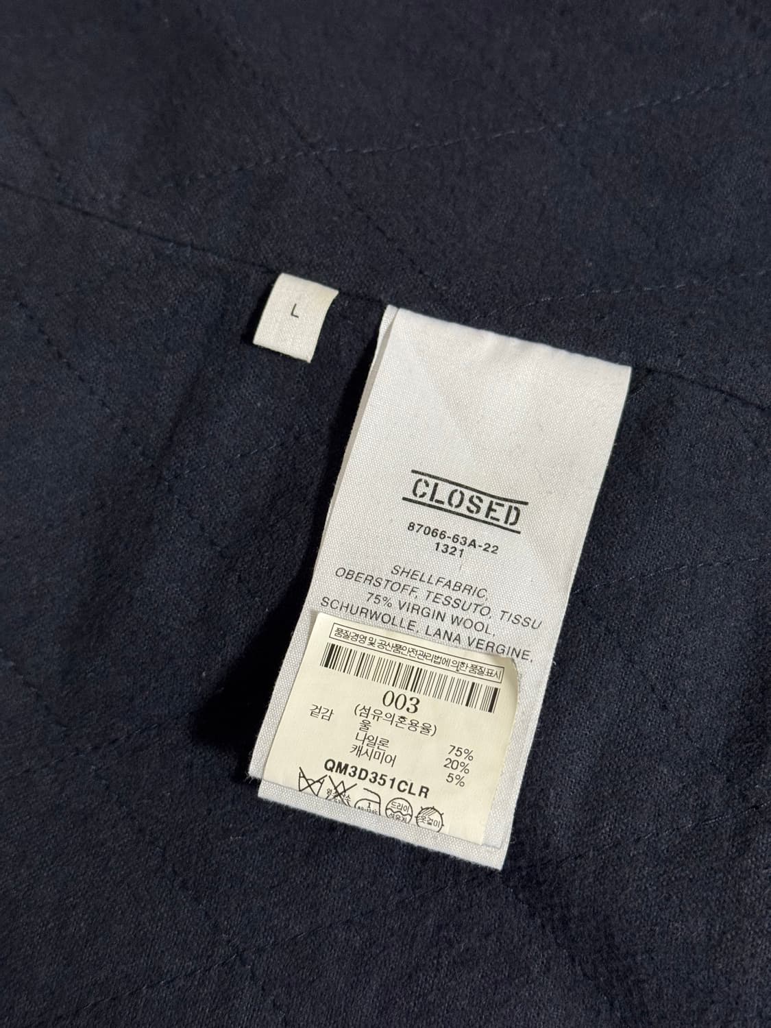 클로즈드 Closed 울 캐시미어 블루종 상품이미지5