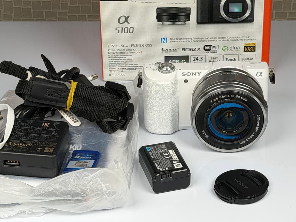 소니 A5100 화이트 미러라스 카메라 신품급 상품이미지1