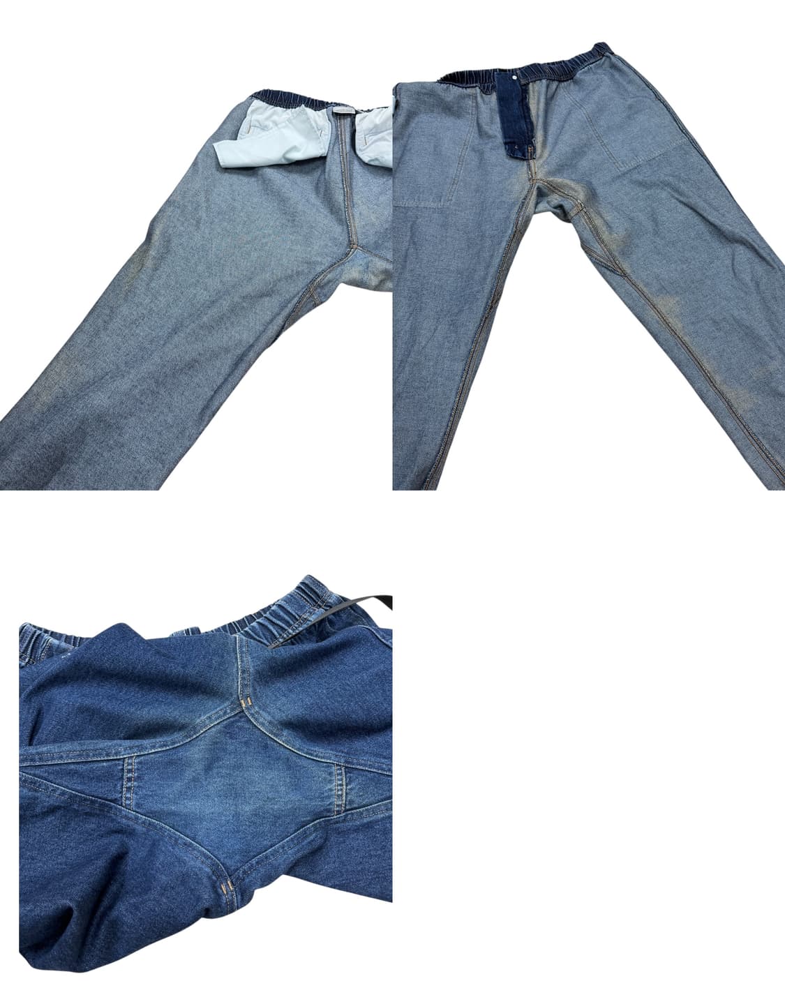 그라미치 벨트 루즈 테이퍼드 데님팬츠 바지 XL 상품이미지6