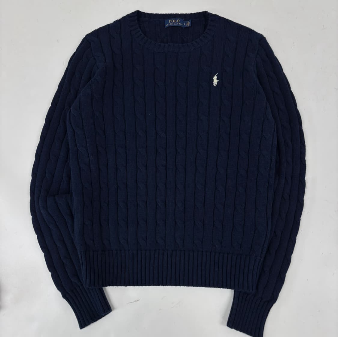 여성 폴로 네이비 니트 상품이미지1