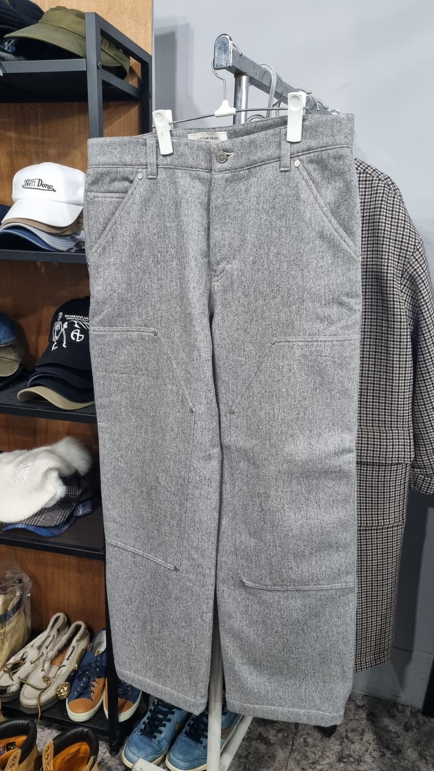 에프터 프레이 그레이색 울혼방 와이드팬츠 34size 거의새거 상품이미지1