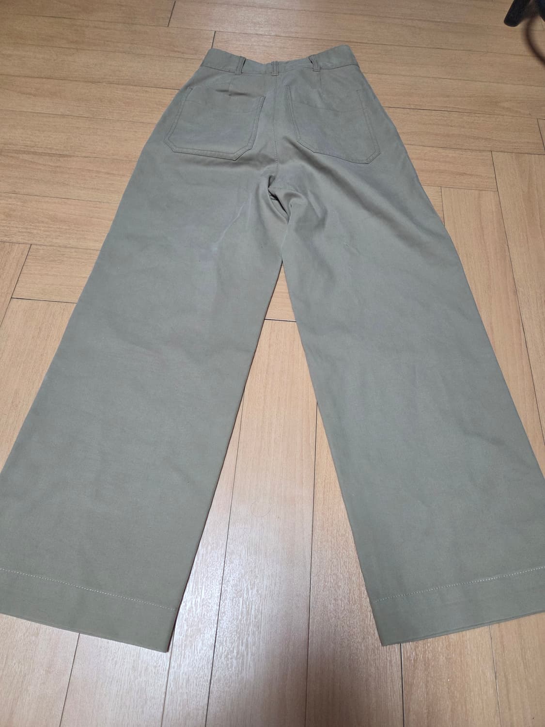 MHL 카키색 와이드 코튼 팬츠 상품이미지2